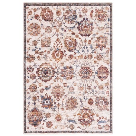 Safavieh 6 ft. 7 in. x 6 ft. 7 in. Heirloom Power Loomed Square Rug Ivory & Navy HRL718A-7SQ
